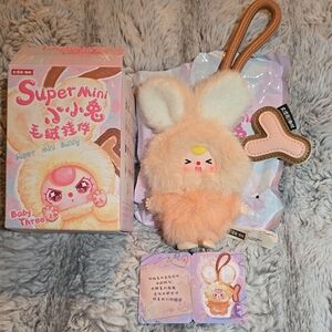 Bunny Plush Toy - Cream and Pink